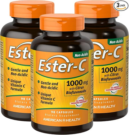 American Health Ester-C 1000 mg 90 Capsules 3) - 24-Hour Immune 270 Total