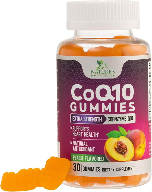 CoQ10 100mg Gummies Q10 Supplement, CoQ10 Gummies Q10 Gummy 30 Count Q10 Vitamins