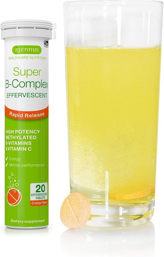 Super B-Complex Liquid B-Vitamin Effervescent Drink, 20 Effervescent