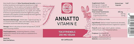 Kala Health Annatto Tocotrienols Vegan Vitamin 200mg - (60)