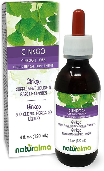 Naturalma Ginkgo (Ginkgo biloba) leaf Alcohol-free Tincture 4 fl