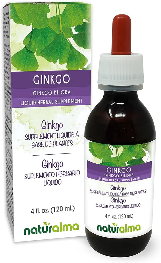 Naturalma Ginkgo (Ginkgo biloba) leaf Alcohol-free Tincture 4 fl