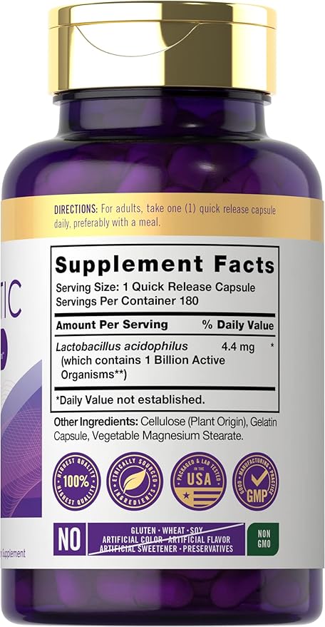 Carlyle Probiotic for Women & Men's 1 Billion 180 Quick 1 Lactobacillus