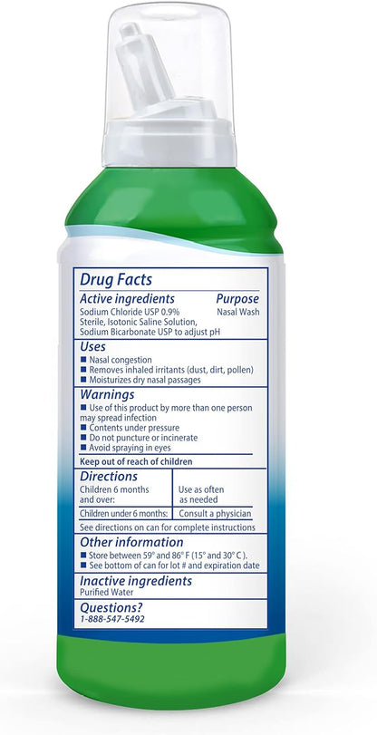 SinuCleanse Sterile Saline Kids Nasal Spray, 4.5 Oz (2 Pack),