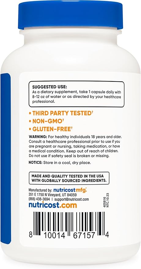 Nutricost Vitamin C with Rose Hips 1025mg, 120 120 Capsules 1000mg, Rose 25mg, Premium,