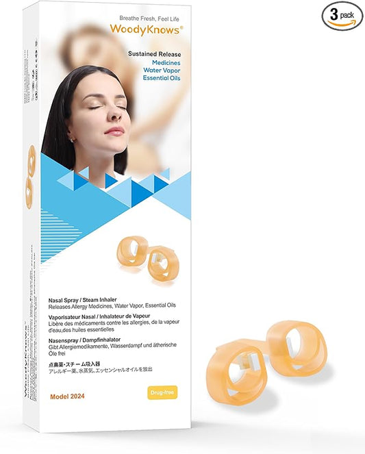 WoodyKnows Nasal Spray/Steam Inhaler, New Model 3Pack)