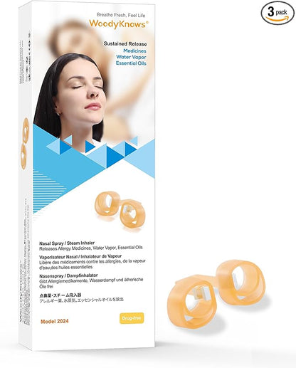 WoodyKnows Nasal Spray/Steam Inhaler, New Model 3Pack)