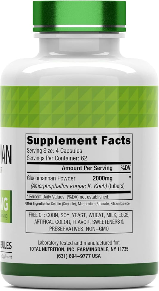 Glucomannan Capsules 2000 MG 250 Count