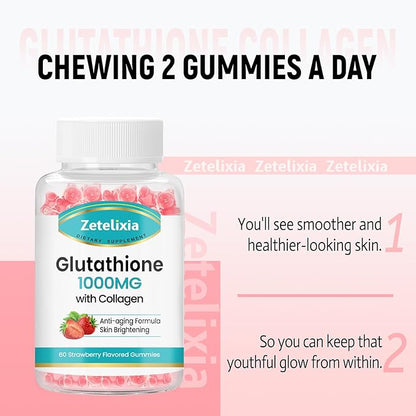 Glutathione Collagen Gummies, Collagen Gummies 60 Count
