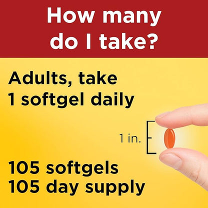 Nature Made CoQ10 200mg, Dietary Supplement 105 Softgels, 105 Day