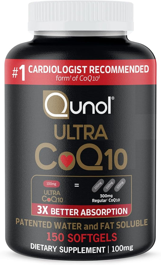 Qunol Ultra CoQ10 100mg Softgels- 3X Q10 Supplements 5 Month 150 Count