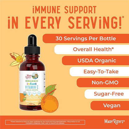 MaryRuth Organics Infant Vitamin C Drops, 6-12 Months, 30 Servings
