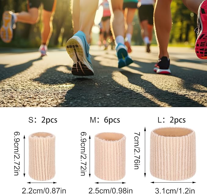 10 Pack 3 Size Toe Tubes, (3 Size,
