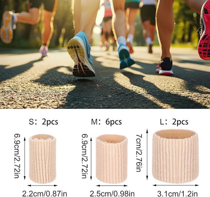 10 Pack 3 Size Toe Tubes, (3 Size,