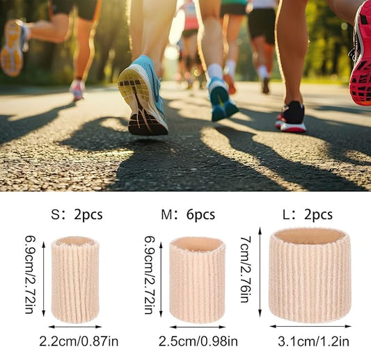 10 Pack 3 Size Toe Tubes, (3 Size,