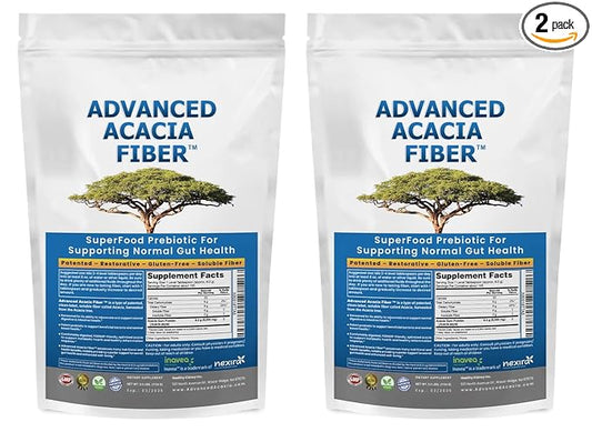 Advanced Acacia Fiber Powder 2.5 Ibs (40oz) Soluble 2 Pack