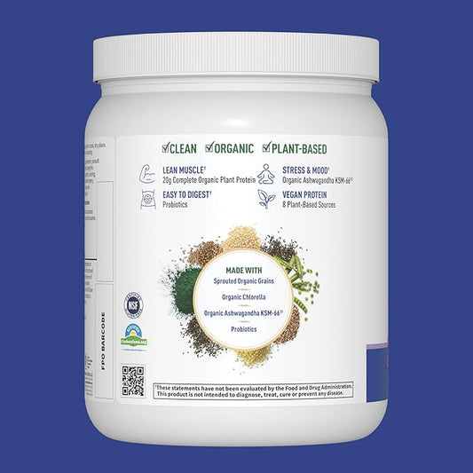 Garden of Life Functional Protein Stress Relief 20g Organic KSM-66, Vegan 14 Servings