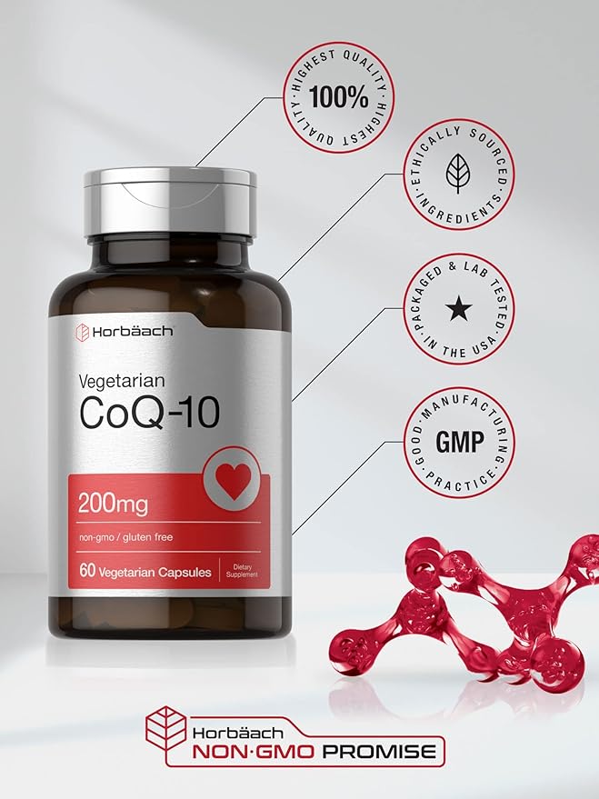 Horbäach CoQ10 Capsules 200mg | 60 Count