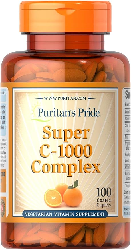 Puritan's Pride C-1000 Complex Coated Caplets, 100 Count