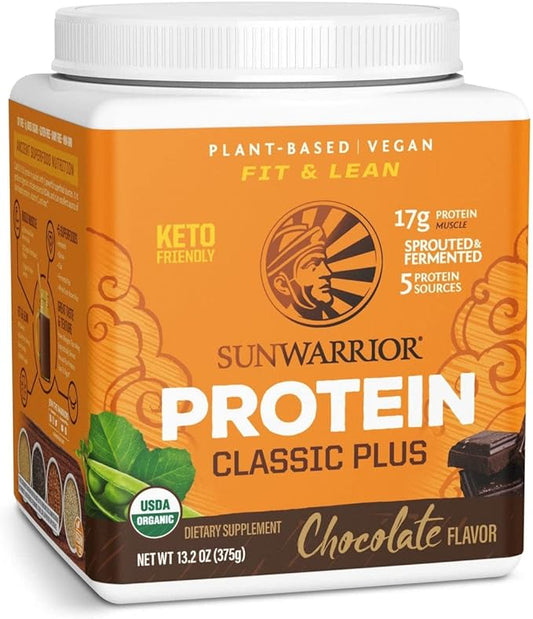 Sunwarrior Vegan Organic Protein Powder Plant-based 5 Superfood 15 Servings