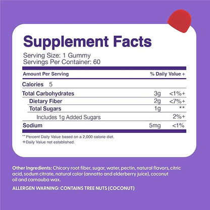 The Feel Great Vitamin Company Fiber Gummies for Kids for Digestive Support | Constipation Relief for Kids | Fruity Flavored Chewable Fiber Gummies | Vegetarian Supplements | 60 Day Supply
