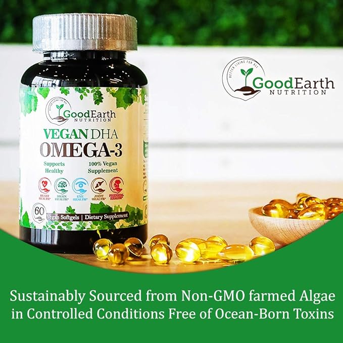 Algal Oil - Vegan DHA Omega 3 Fish 60 Mini