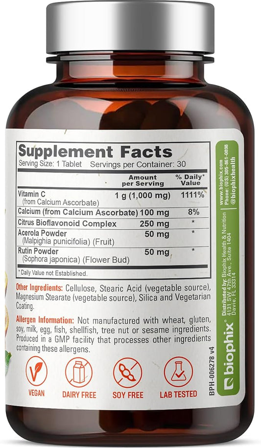 biophix Vitamin C-1000 mg 30 Tablets Complex