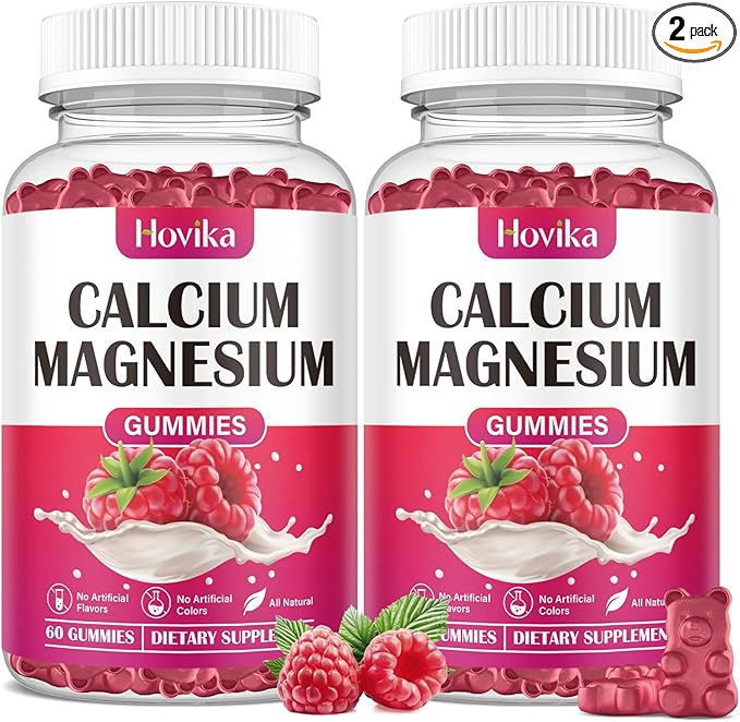 Calcium Magnesium Zinc Gummies-Calcium Magnesium 2:1 D3, K2, K2, B6, B6, B12 B12 for 120 Gummies