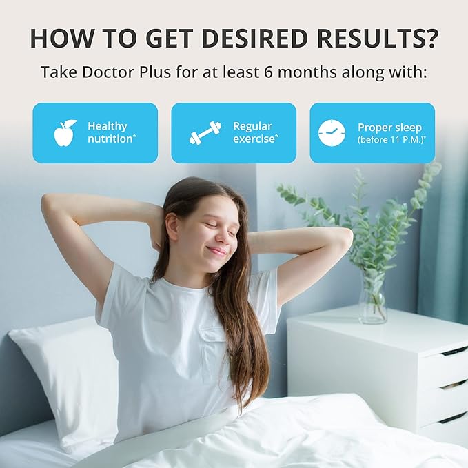 Doctor Plus - Calcium Supplement D3, Vitamin K2 (MK7), (MK7), Magnesium (10+) and 60 Capsules