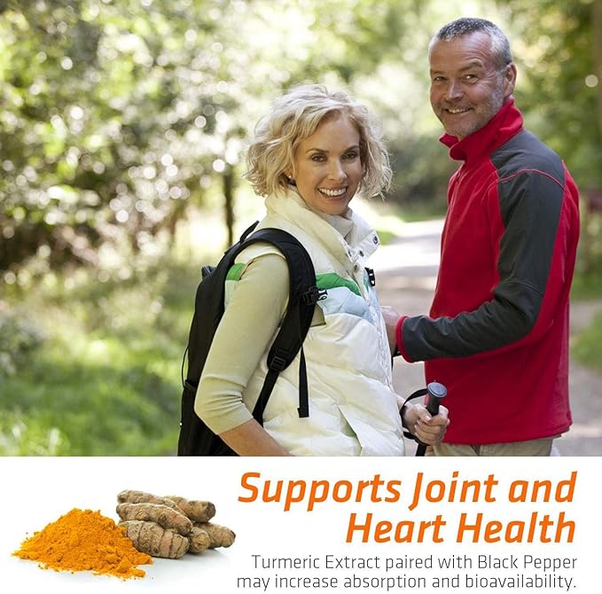Turmeric Curcumin with BioPerine & Ginger 95% Curcuminoids 2600mg - 60 Capsules