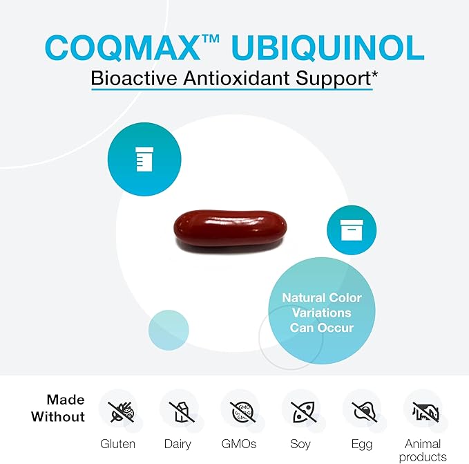 XYMOGEN CoQmax 200mg CoQ10 ubiquinol Q10 for (60 Softgels)