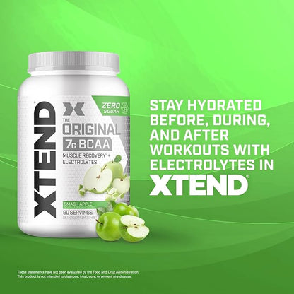 Xtend XTEND Original BCAA Powder 7g BCAA and 2.5g L-Glutamine, Sugar Free Post Workout Muscle Recovery Drink with Amino Acids for Men & Women, 90 Servings
