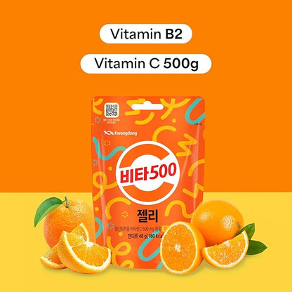 Vita500 Vitamin C Gummy Jelly, Improve Strong Immune, & Energy Boost with Vitamin C 500mg