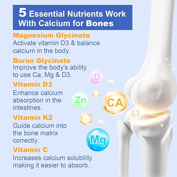 Liposomal Calcium AKG Supplement 1500mg D3 K2 K2 for 5 Billion 120 Softgels