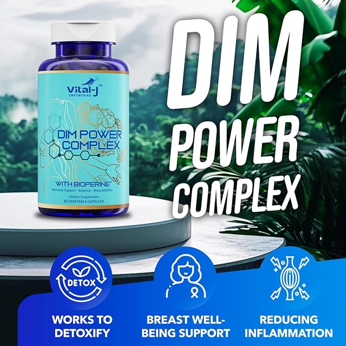 4-in-1 DIM Potent Complex 300mg - Estrogen Balance and Metabolism, Energy & Menopause Support Supplement with Bioperine (x4), Calcium and Broccoli Extract - for Women and Men 90 Servings