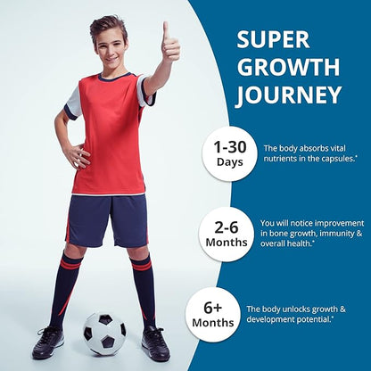 Grow Power - Height Pills K2, Vitamin D3 - 10+ Height 60 Growth