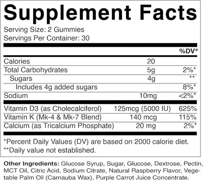 Vitamatic Vitamin D3 K2 Gummies 60 Count