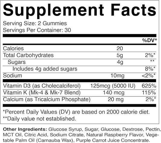 Vitamatic Vitamin D3 K2 Gummies 60 Count