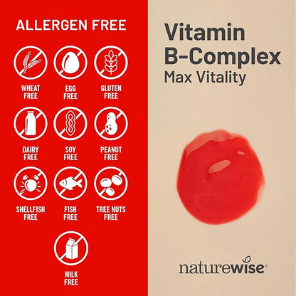 NatureWise Vitamin B Complex for Women and Men - with Folic Acid Biotin B1 B2 B3 B6 B12 - Support Cellular Energy & Mental Clarity - Gluten & Dairy Free, Non-GMO - 360 Softgels[1-Year Supply]
