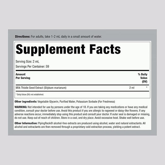 Piping Rock Milk Thistle Seed Extract 4 fl