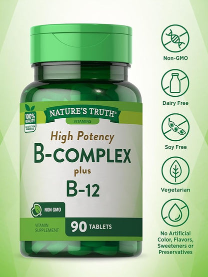 Nature's Truth Vitamin B Complex B12 | 90 Tablets