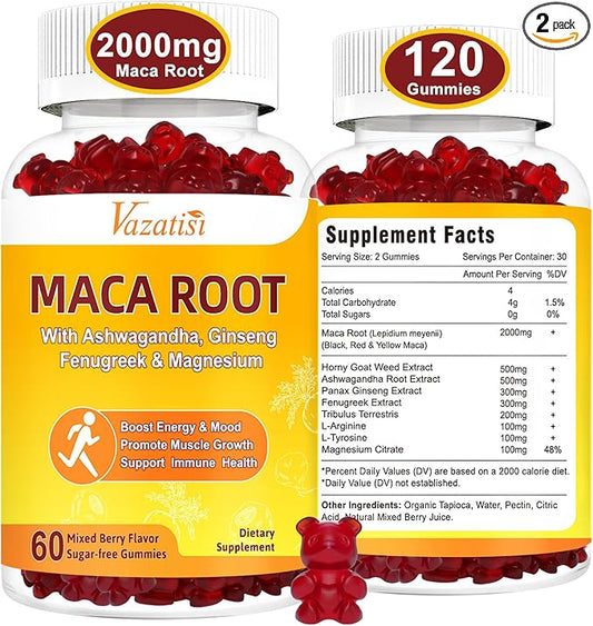 2 Pack 2000 mg Maca Root 120 Vegan