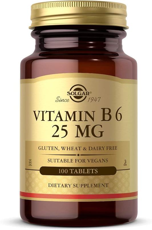 Solgar Vitamin B6 25 mg, 100 Tablets 100 Servings 2)