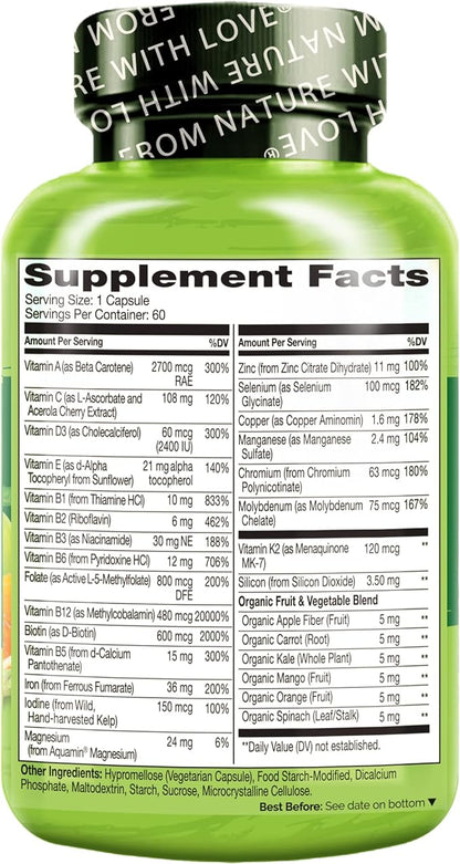 NATURELO Bariatric Multivitamin 60 Veggie