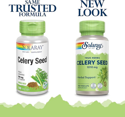 Solaray Celery Seed, 505mg, 100 Vegetarian