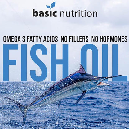 Fish Oil with Omega 3 Fatty Acids 1250mg Fish 450mg EPA, 300mg DHA 100% Hormone