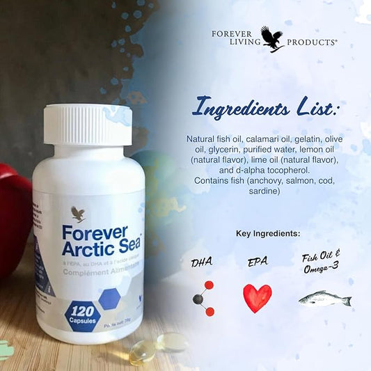 Forever Living - Forever Arctic Sea Omega-3 Supplement Omega-3 Blend 120 Softgels