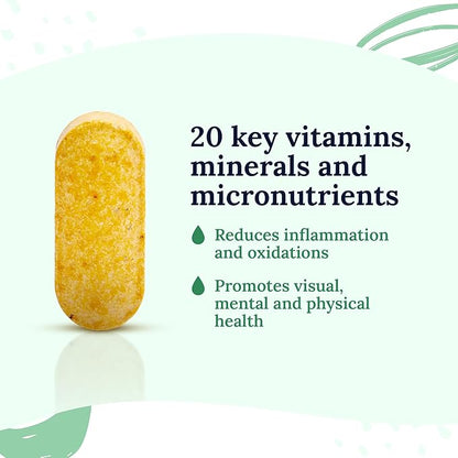 Vitamins and Minerals | Multivitamin for Vision & Health | Dry Eye Supplements | 60 Tablets