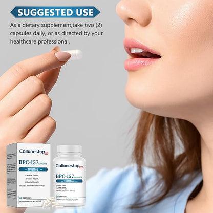 New B-pc 157 Peptide Capsules 1000mcg for Muscle & Workout Non-GMO, Dairy Free, Gluten Free, 60 Capsules