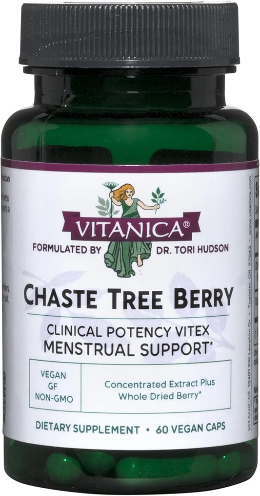 Vitanica Chaste Tree Berry Extract, Vitex 2 Month 60 Capsules